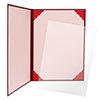証書ファイル A4 レザー調 濃緋紅