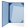 証書ファイル A4 レザー調 濃紺青