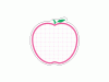 抜型カード　りんご　小　ピンク