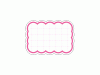抜型カード　波四角　小　ピンク
