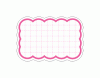抜型カード　波四角　中　ピンク